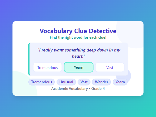 Vocabulary Clue Detective Challenge