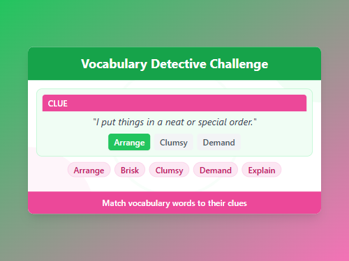 Vocabulary Detective Challenge