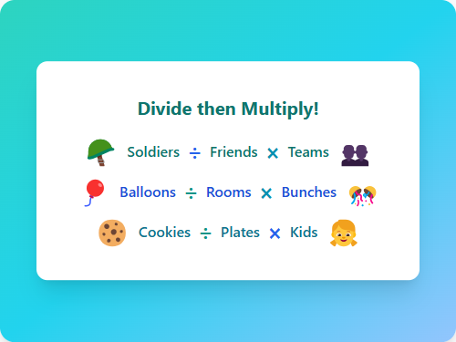 Division and Multiplication Word Problems