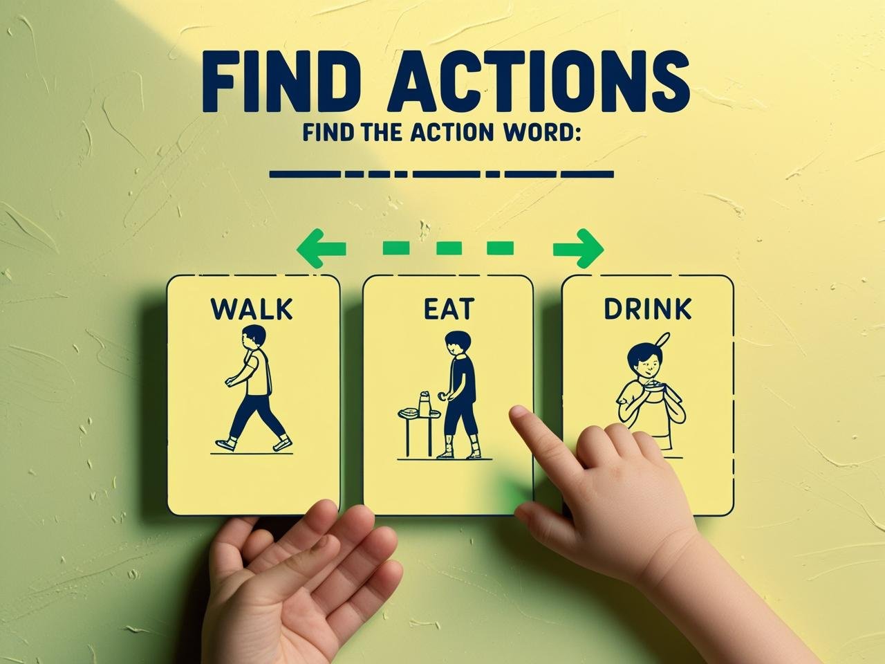 Find the Action Word: Walk, Eat, Drink