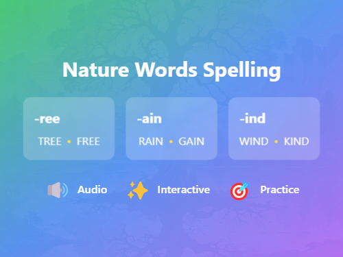 Nature Words Spelling Adventure
