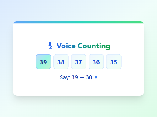 Say Numbers 39 to 30