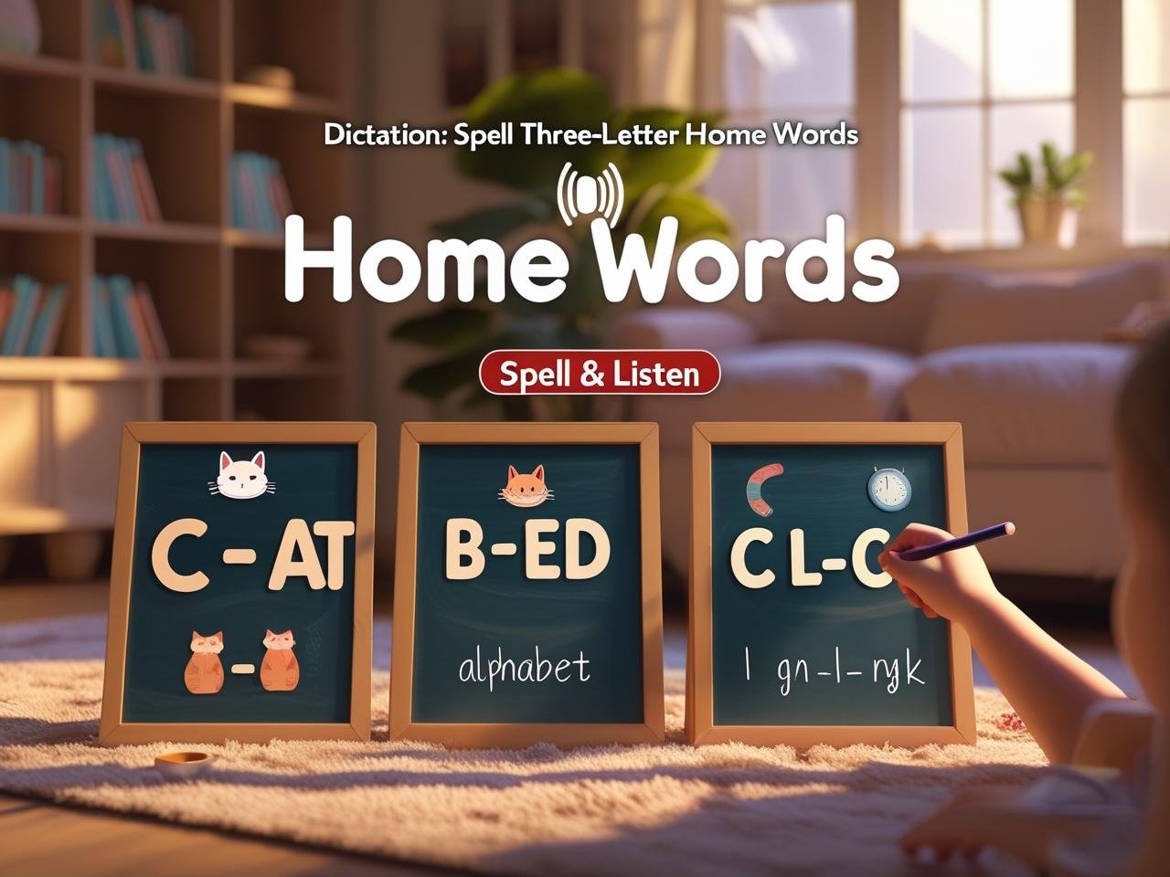 Dictation: Spell Three-Letter Home Words