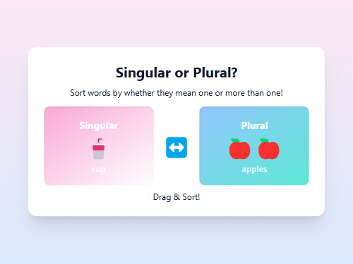 Identify Singular vs Plural Nouns