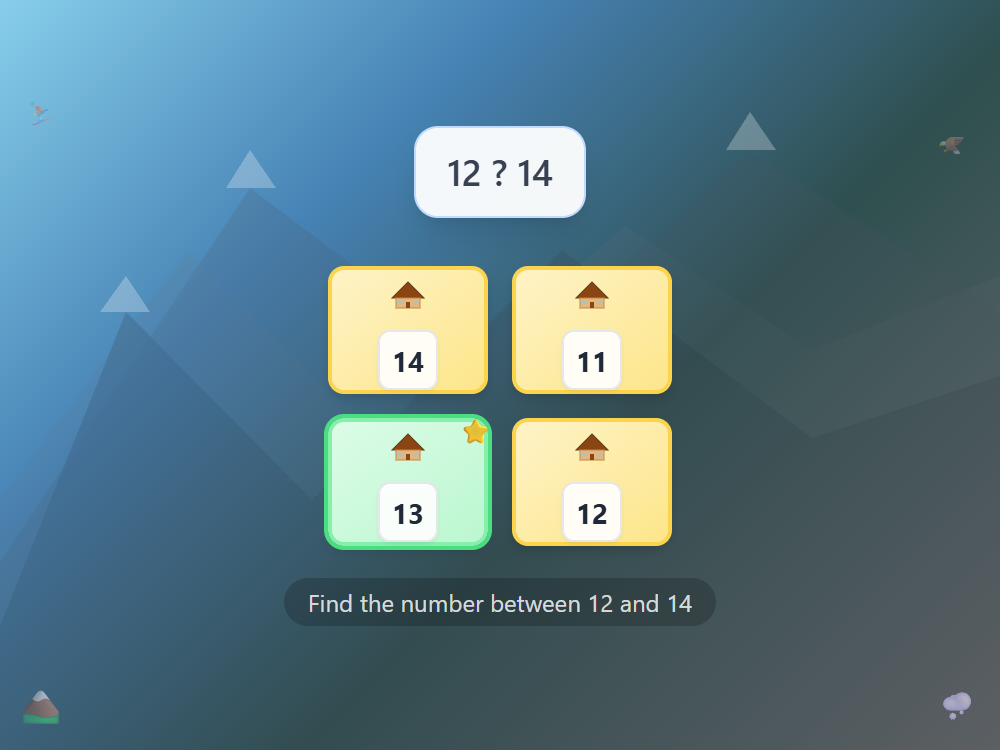 Mountain Between Numbers