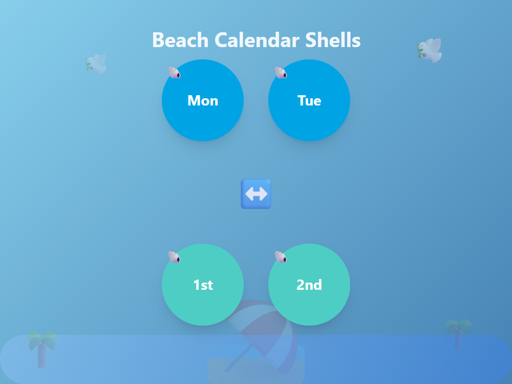 Beach Calendar Shells