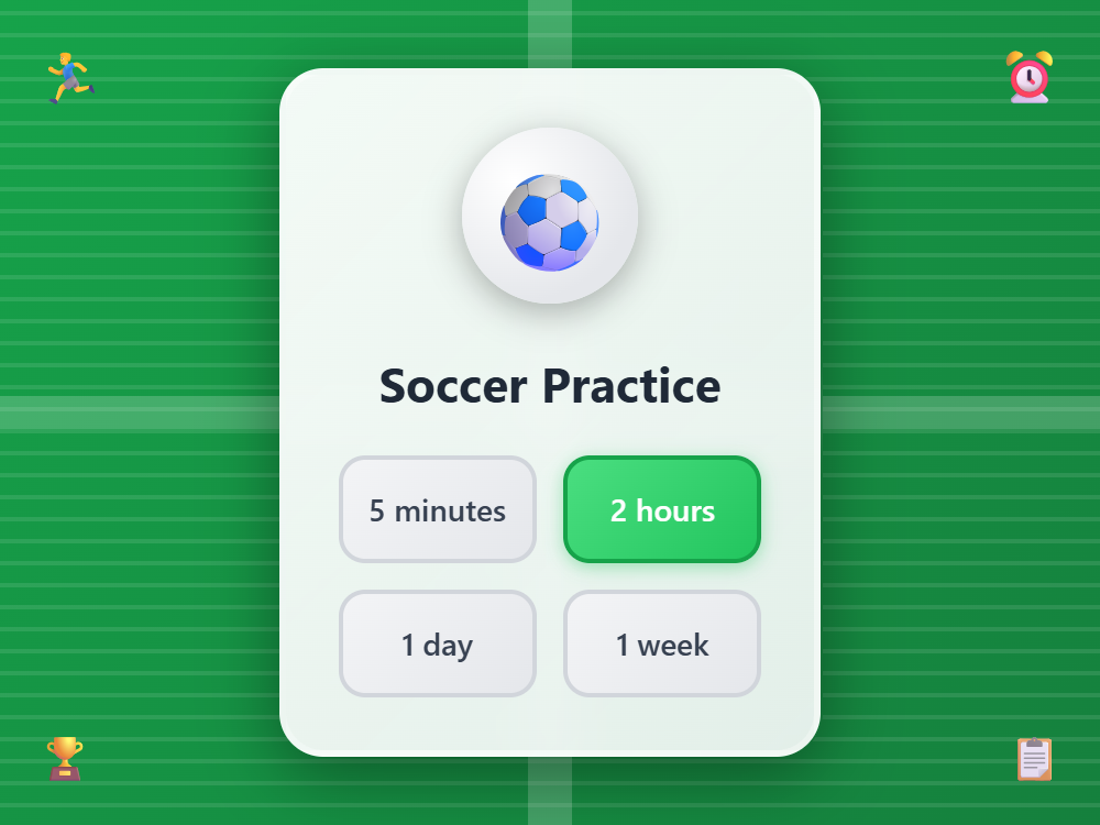 Sports Practice Schedule