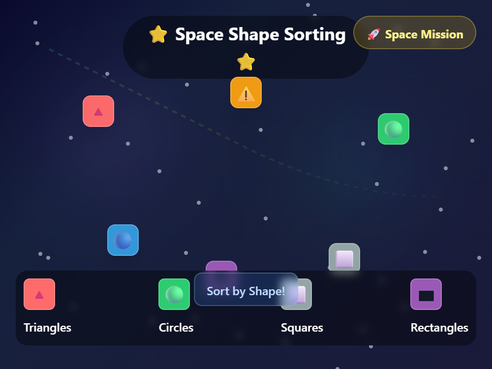 Space Shape Sorting