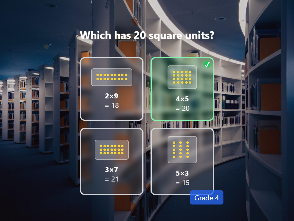 Library Bookshelf Math