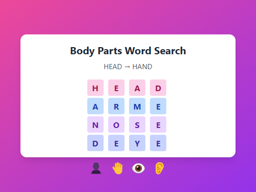 Find Body Parts in Grid