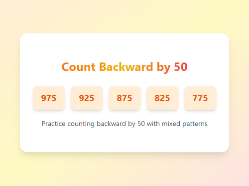 Count Backward by Fifty Game