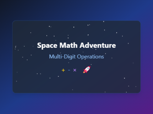 Space Math Adventure: Multi-Digit Operations