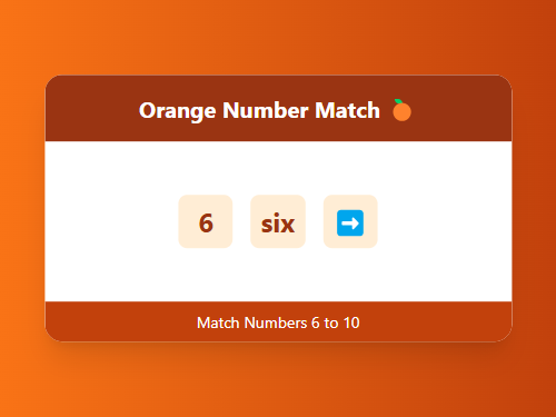 Match Numbers 6-10 with Words