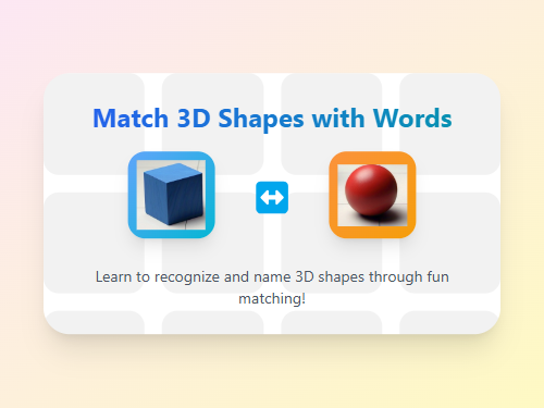 Match 3D Shapes with Words