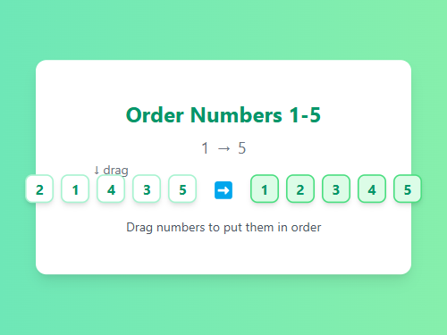 Order Numbers 1-5