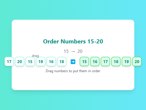 Order Numbers 15-20 Progressive Set