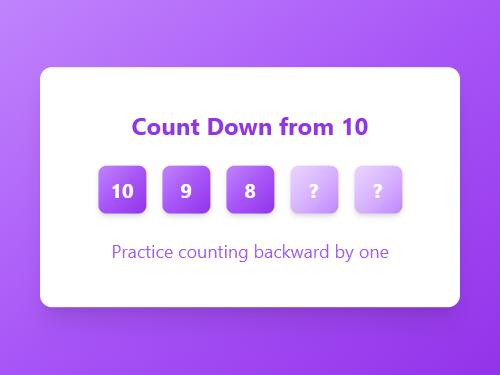 Count Down from 10 to 0