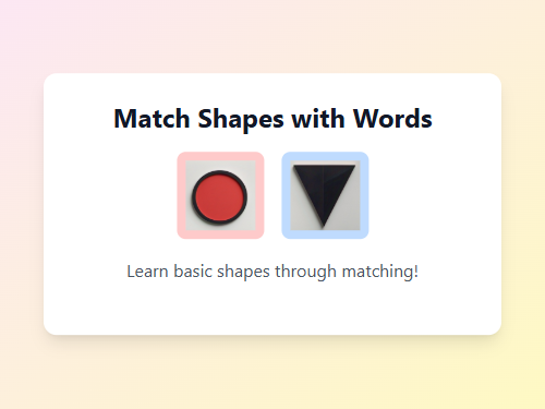Match Basic Shapes with Words
