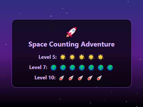 Space Counting Adventure 5-10