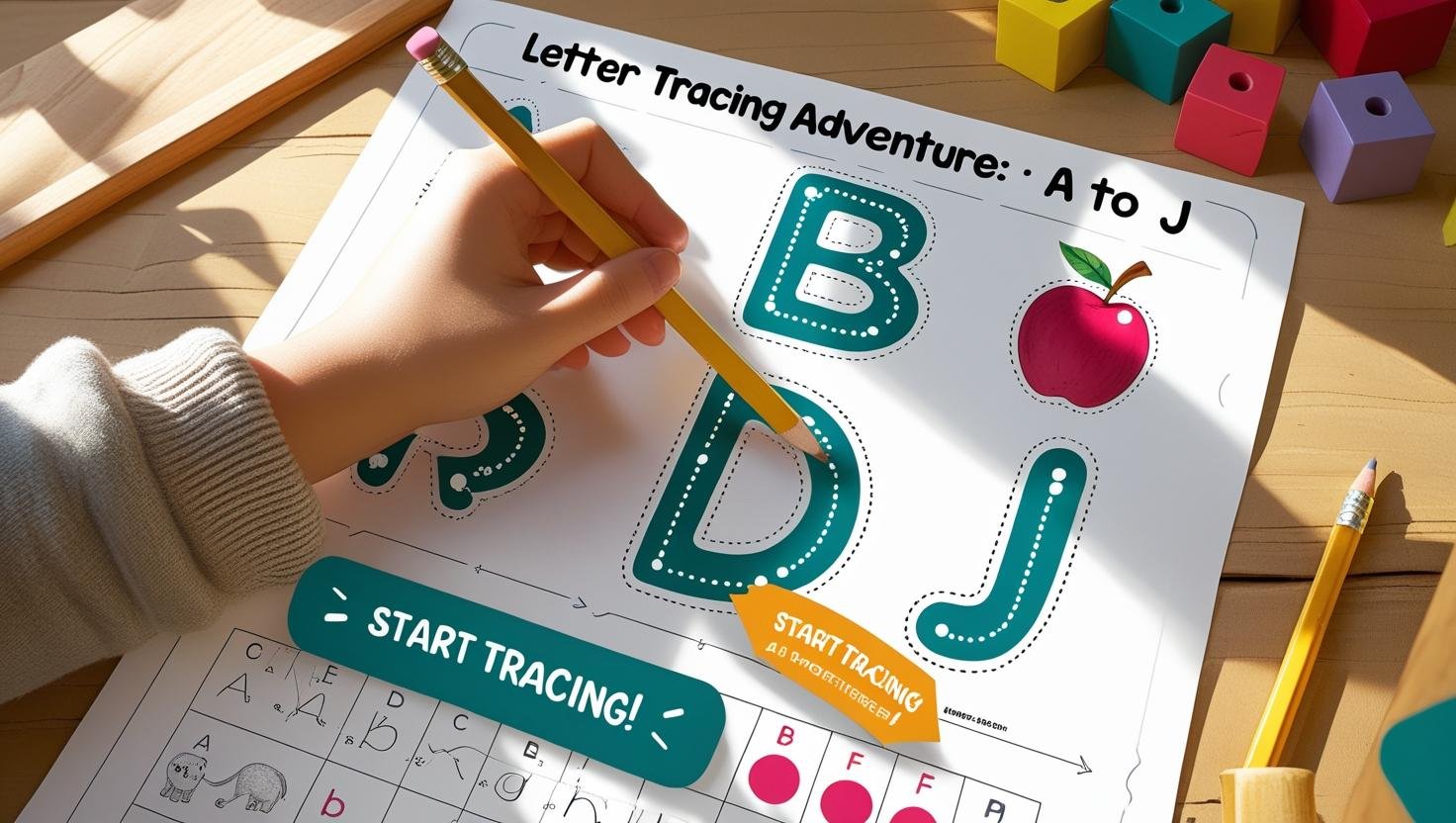 Letter Tracing Adventure: A to J