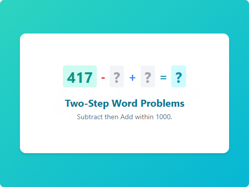 Two-Step Word Problems Set 2