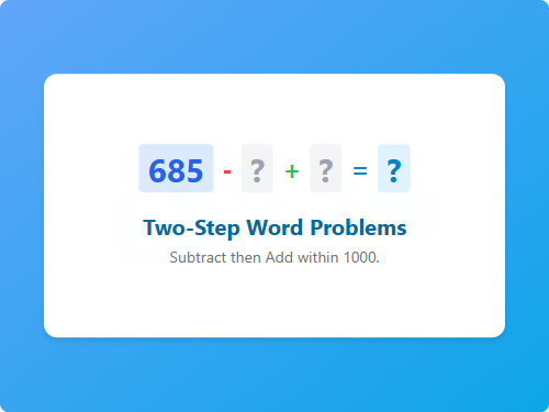 Two-Step Word Problems Set 3