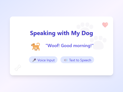 Speaking Practice with My Dog