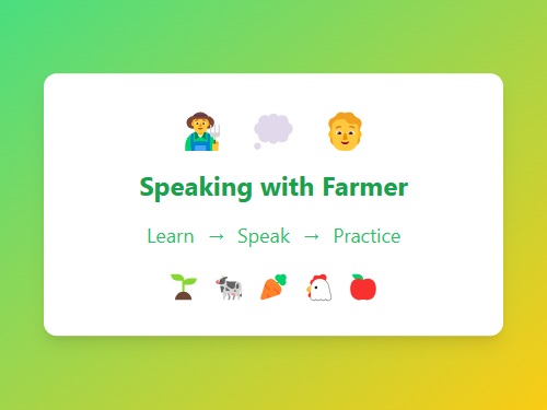 Speaking with Farmer on Farm