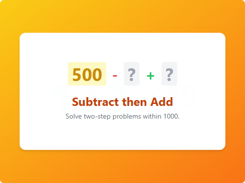 Add & Subtract Within 1000