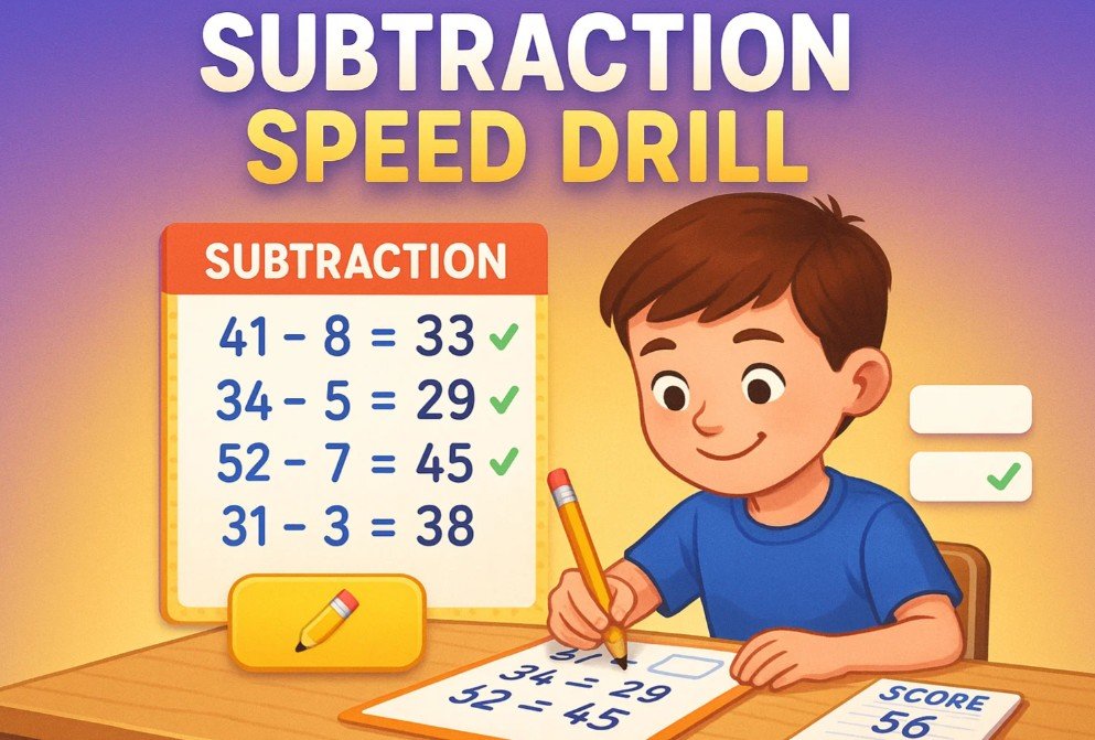 Subtraction Speed Drill