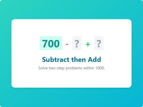 Two-Step Math Within 1000