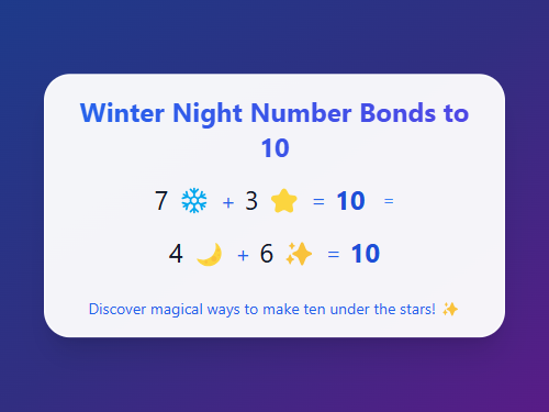 Find Different Ways to Make 10 in Winter