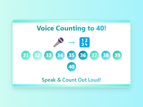 Voice Counting Practice 31-40