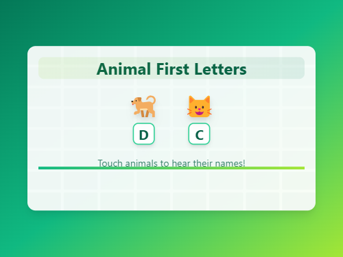 Animal First Letters with Sounds