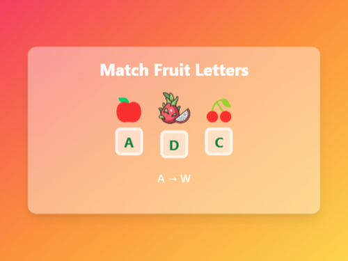 Match Fruit Names with Letters