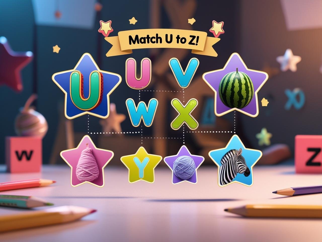 Match Letters U to Z
