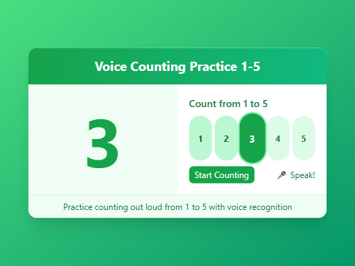 Voice Counting Practice 1-5