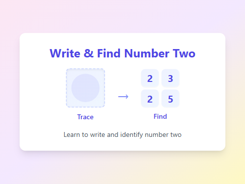 Write and Find Number Two